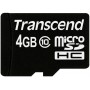 Card de memorie MicroSD 4GB Class 10 cu adaptor SD  Transcend TS4GUSDHC10 